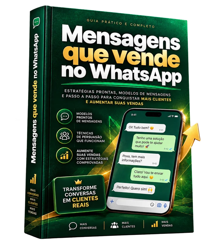 Capa do e-book "Mensagens que vende no WhatsApp".